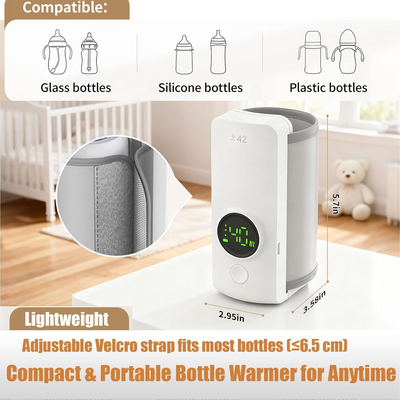 Portable Bottle Warmer with Display for Travel, 6000mAh Battery-Powered w Review by Sara Al Marzooqi