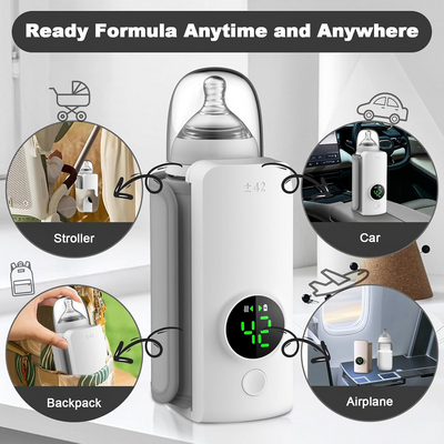 Portable Bottle Warmer with Display for Travel, 6000mAh Battery-Powered w Review by Mariam Khalil