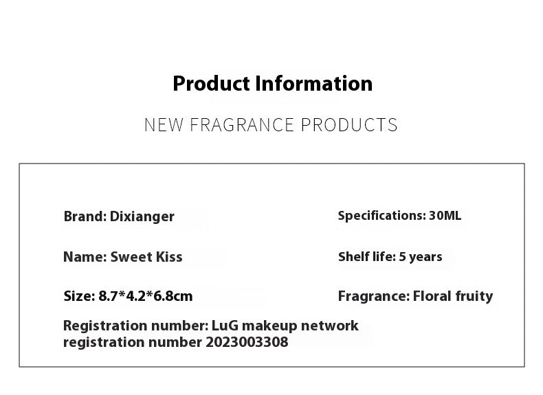 Sweet Kiss Perfume Long-lasting Light Perfume-zbl.