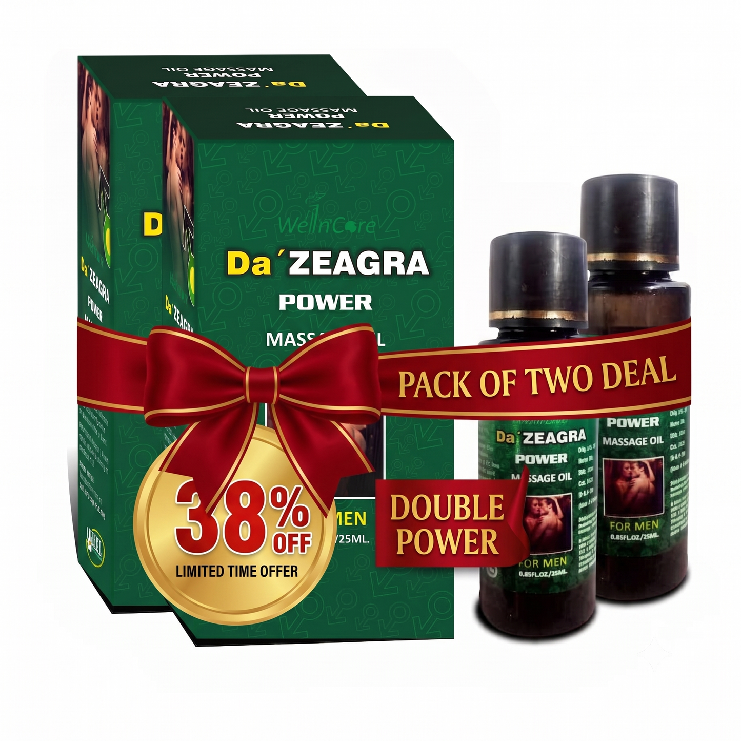 Da' ZEAGRA Power Massage Oil (Pack of 2) - 38% OFF arbia| EMZO UAE