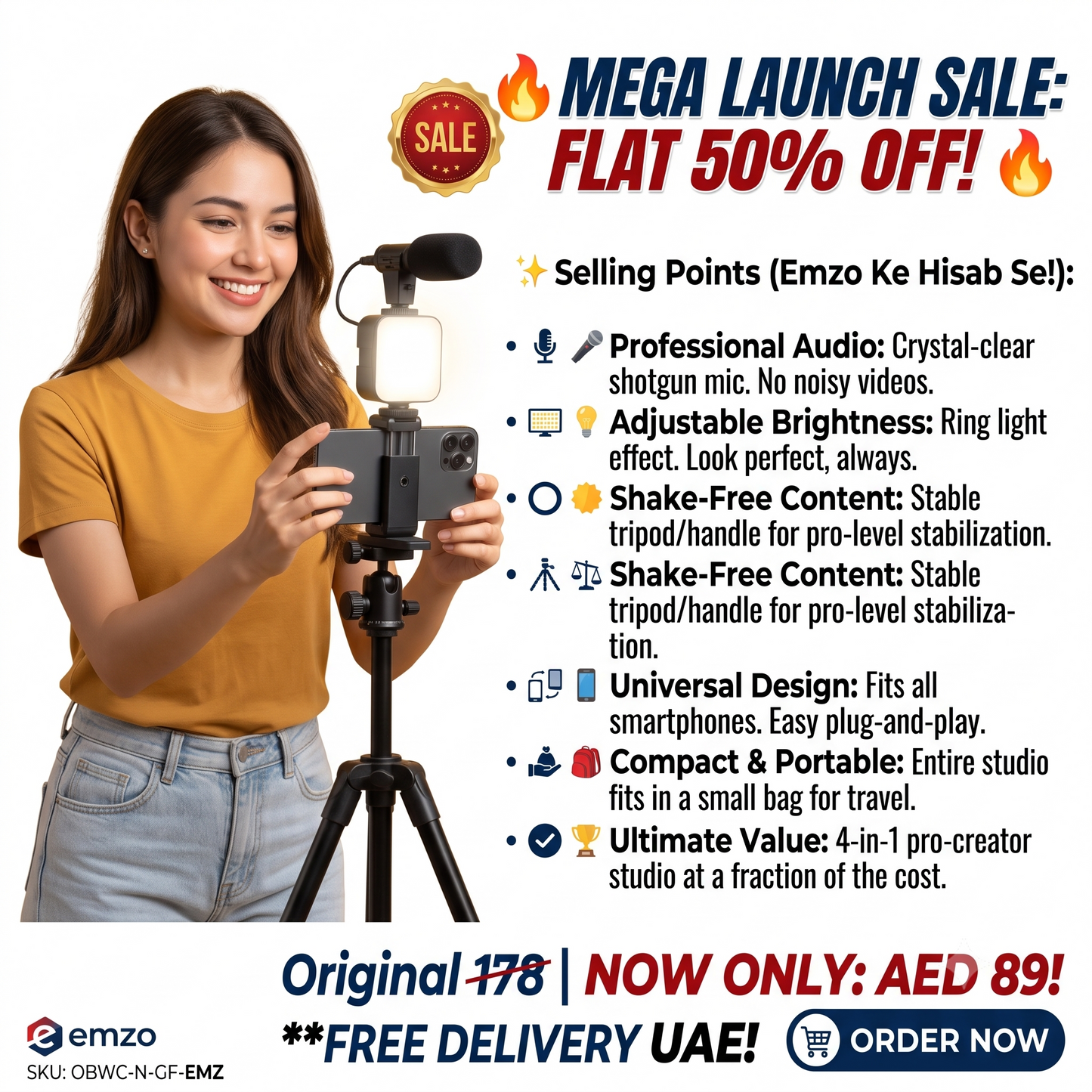 Smartphone & Camera Vlogging Studio Kits