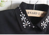 Chiffon Rhinestone Fake Collar Shirt Women's Shawl