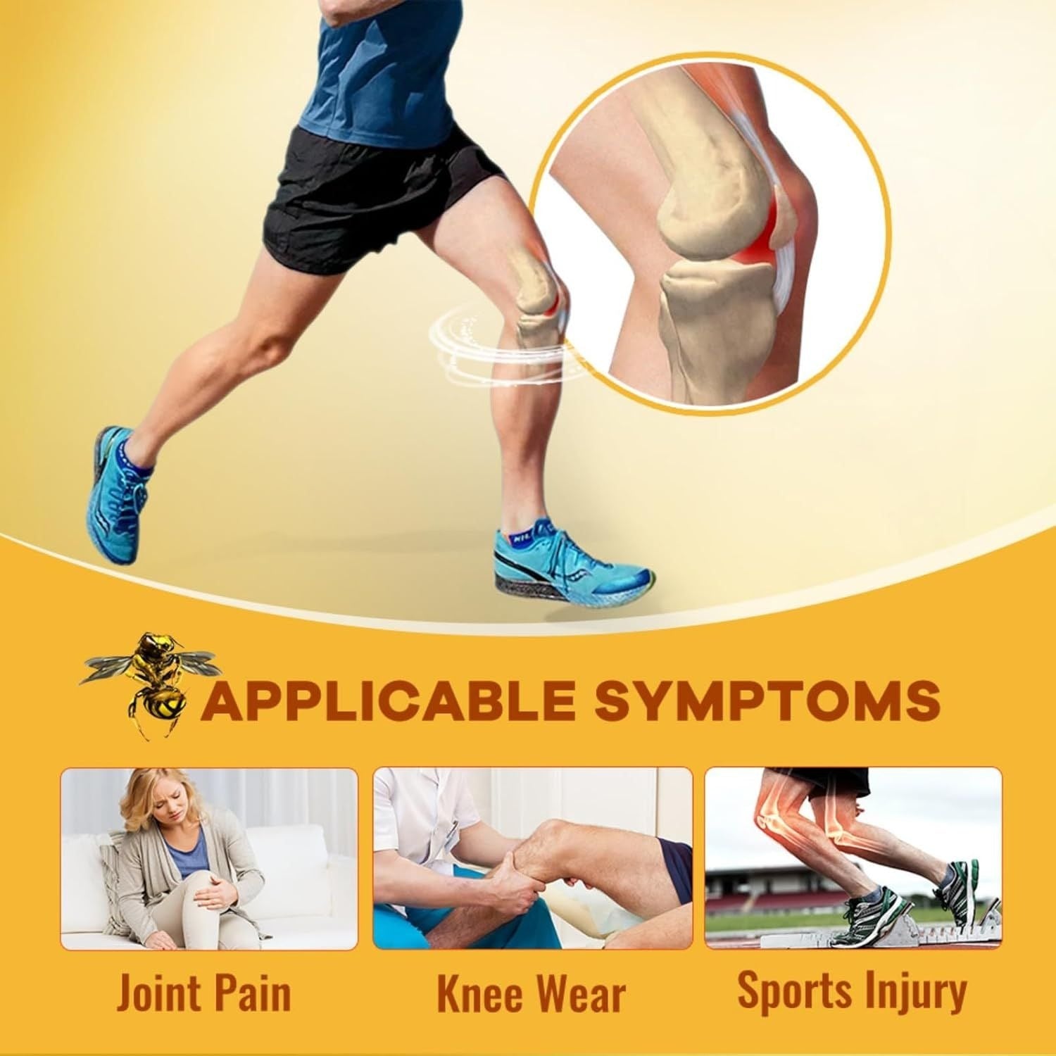 Bee Venom Joint Pain Relief Gel tube and packaging layout
