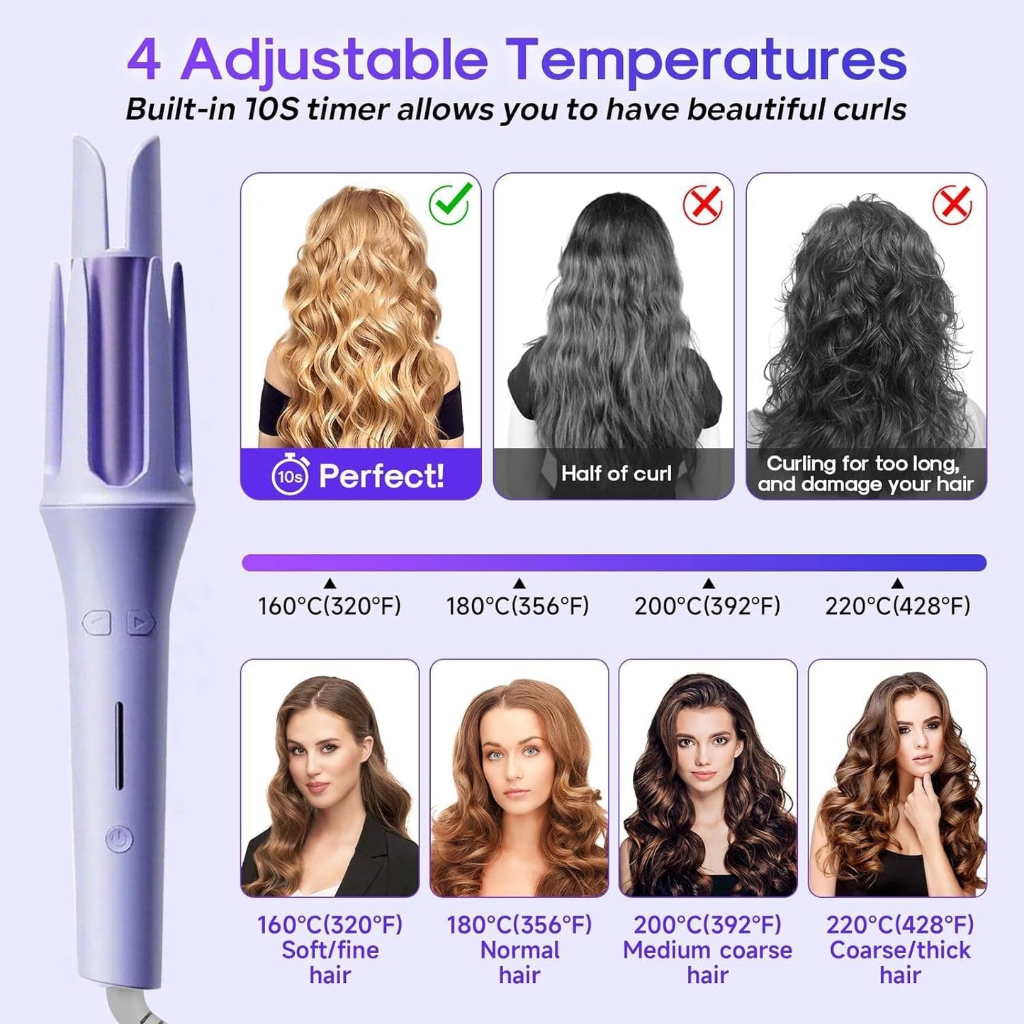 Automatic Curling Iron| Automatic Hair Curler UAE | Salon-Style Curls at Home – 50% OFF
