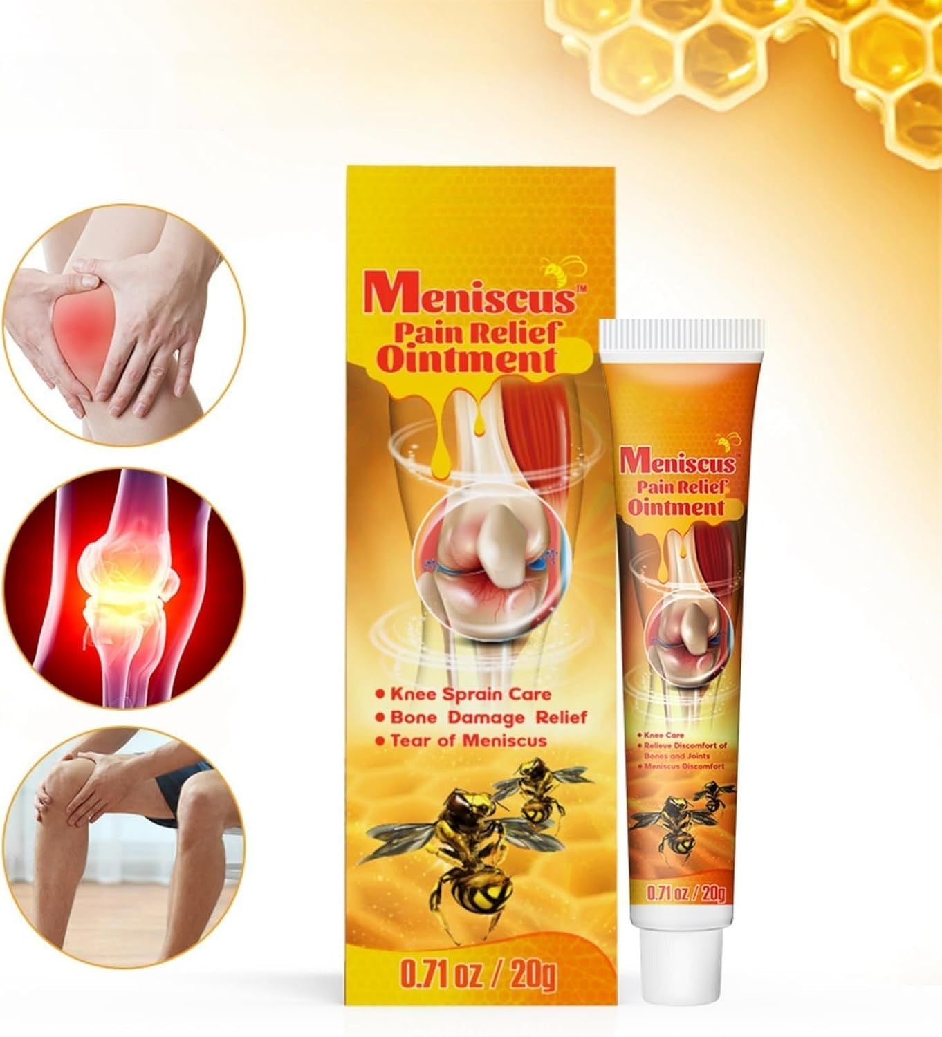 Bee Venom Joint Pain Relief Gel tube and packaging layout