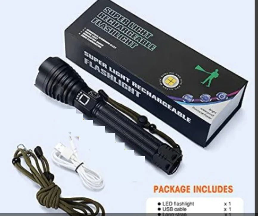 Ultra-Bright P90 LED Laser Flashlight (2026 Model) | Rechargeable High Power Torch